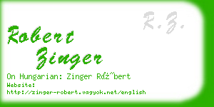 robert zinger business card